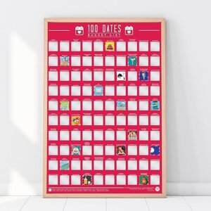 100 Dates Bucket List Scratch Poster