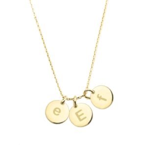 14K Gold Personalized Disc Necklace