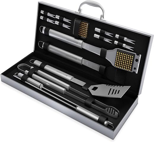 16-Piece BBQ Grill Accessories Set - Home-Complete