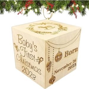 2023 Personalized Baby Block Christmas Ornament