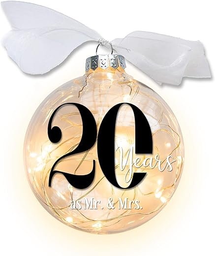 20th Anniversary Lighted Christmas Ornament
