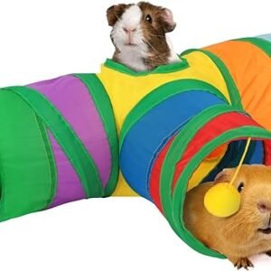 3-Way Collapsible Guinea Pig Tunnel with Interactive Ball