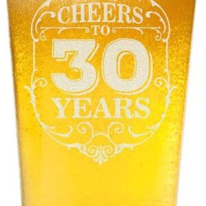 30th Birthday Beer Glass Gift