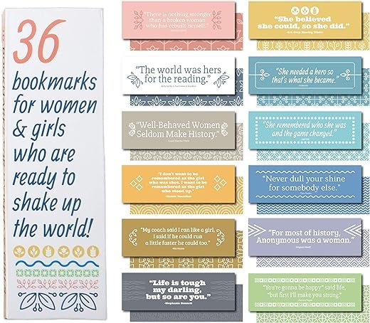 36-Pack Inspirational Bookmarks for Women and Girls