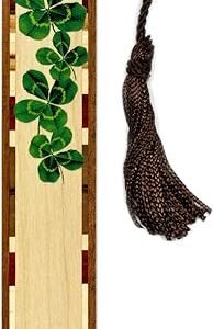 4 Leaf Clover Wooden Bookmark - Personalization Available