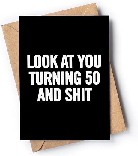 50th Birthday Card with Funny Joke