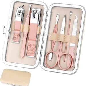 8-in-1 Manicure and Pedicure Kit with Travel Case