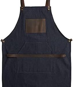 Adjustable Cross Strap Work Apron in Canvas
