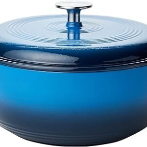 Amazon Basics Blue Dutch Oven, 4.3-Quart