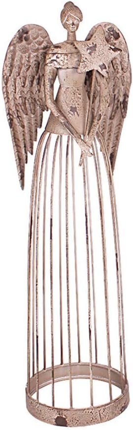 Antiqued Metal Garden Angel Statue