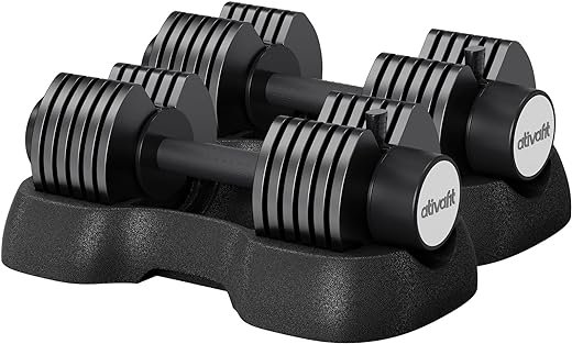 Ativafit Adjustable Dumbbell Set with Safety Locking