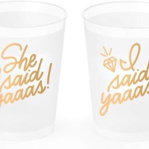 Bachelorette Party Cups - Gold Reusable Decorations