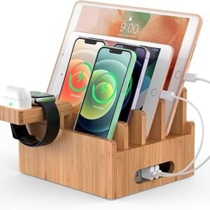 Bamboo Charging Station for Multiple Devices