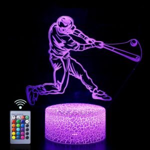 Baseball Man 3D Lamp Night Light