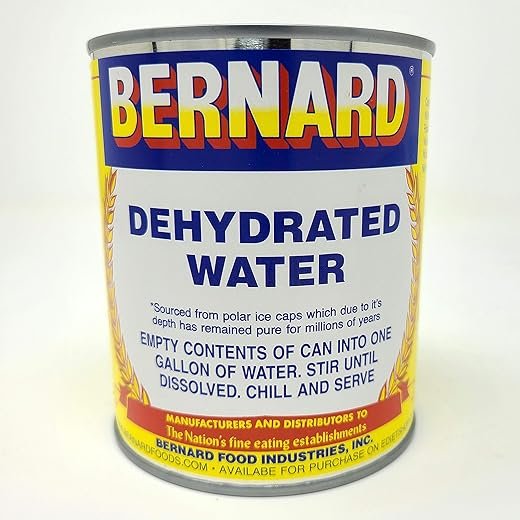 Bernard Dehydrated Water: Camping & Survival Supply
