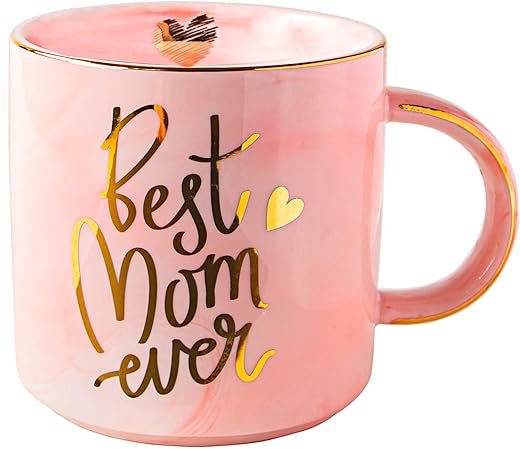 Best Mom Ever- Pink Marble Mug