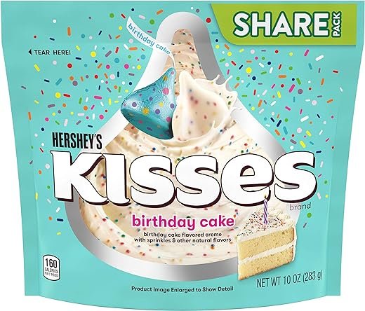 Birthday Cake Hershey's Kisses Candy Pack