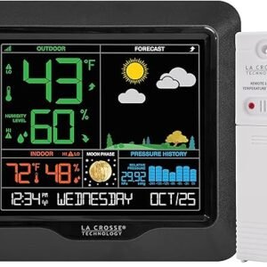 Black Color Forecast Station by La Crosse Technology