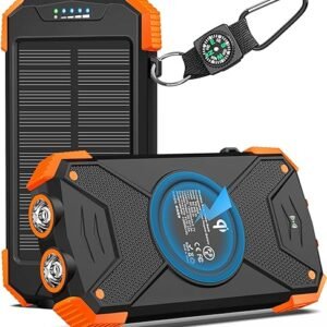 BLAVOR Solar Charger Power Bank, 10,000mAh