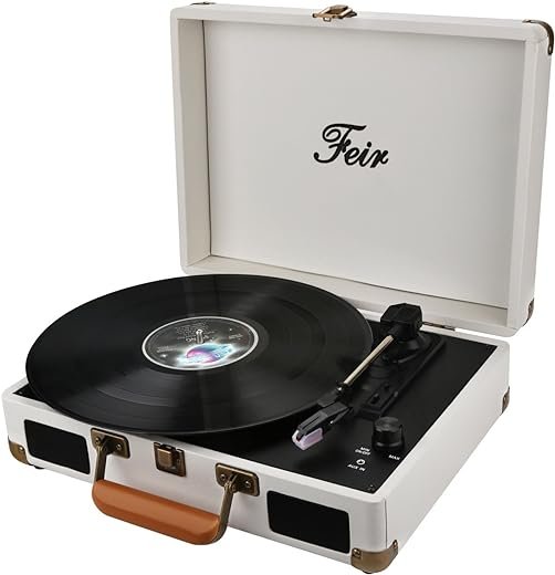 Bluetooth Vinyl Record Player with Speakers