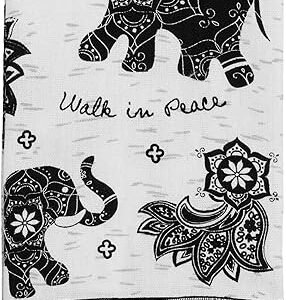 Boho Elephant Tea Towel, Cotton, 18" x 22