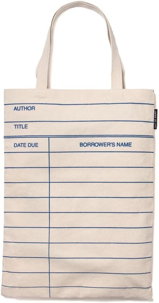 Book-Themed Canvas Tote for Bibliophiles