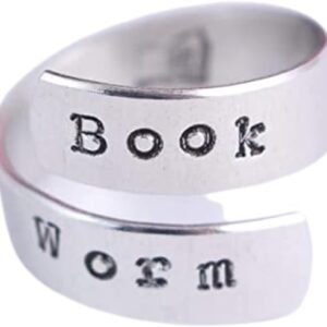 Book Worm Wrap Ring - Book Lover