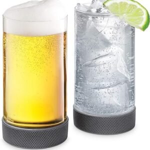 Breakaway Hockey Puck Pint Glasses - Set of 2