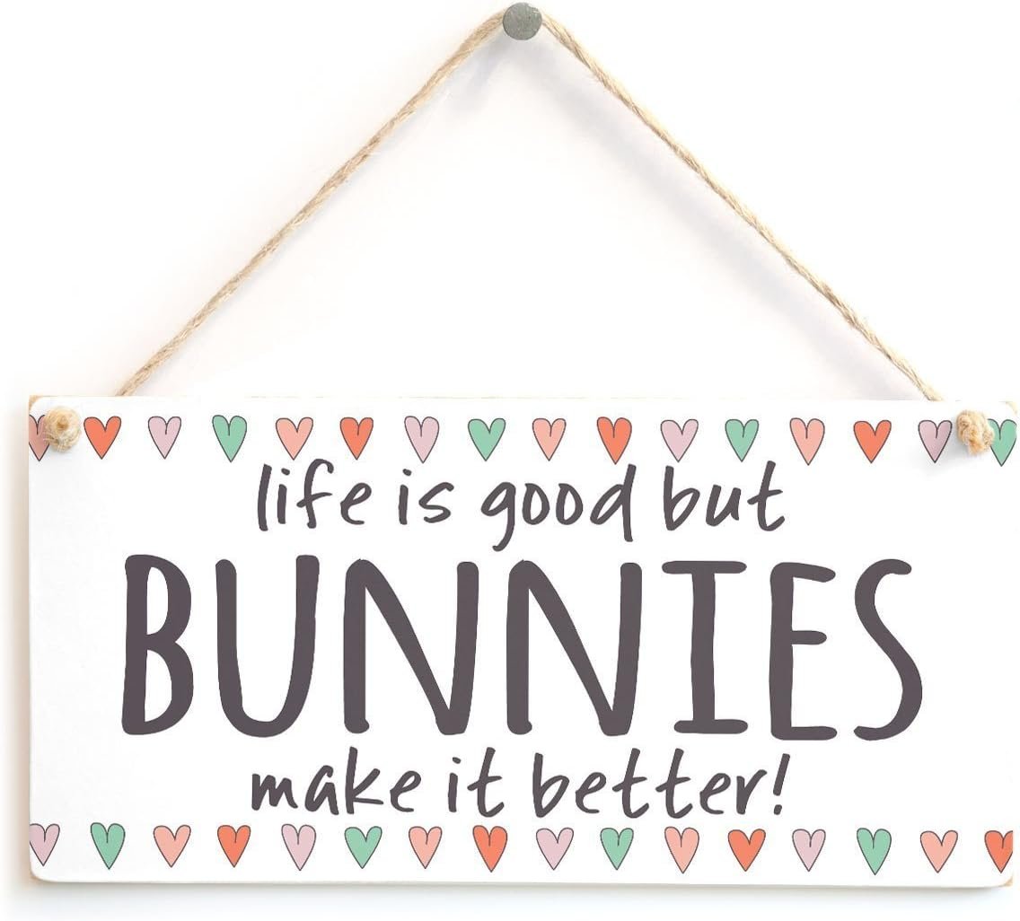 Bunny Lovers Home Decor Gift Sign