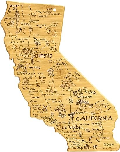 California State Shaped Serving and Cutting Board
