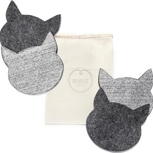 Cat Coasters - Reversible, Soft Felt (Set of 4)