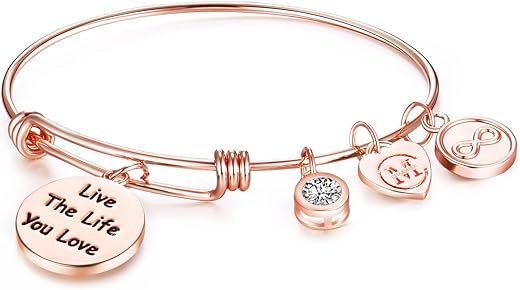 Charmire Expandable Bangle - Rose Gold