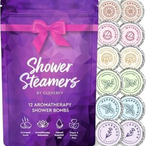 Cleverfy Aromatherapy Shower Bombs - Pack of 12