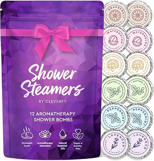 Cleverfy Aromatherapy Shower Bombs - Pack of 12