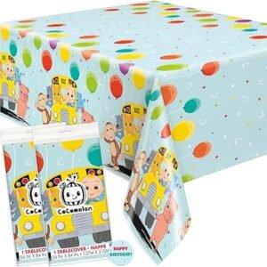 CoComelon Birthday Decor - Table Covers (2 Pack) & Sticker