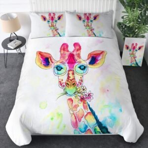 Colorful Giraffe Bedding Set for Kids