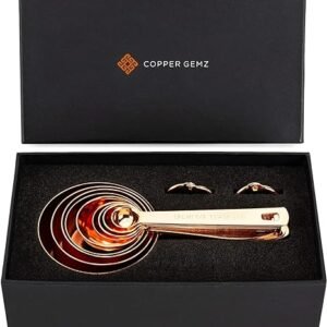 Copper Measuring Cups and Spoons Set