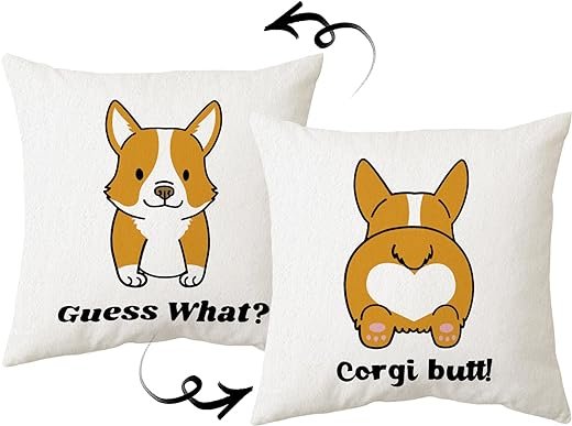 Corgi Dog Pillowcase Decorations for Home