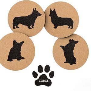 Corgi Lovers Cork Drink Coasters