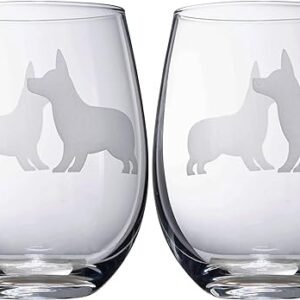 Corgi Stemless Wine Glasses - Puppy & Dog Lover Gifts