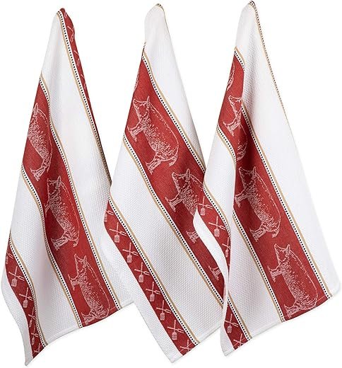 Cotton Jacquard Dish Towels, Set of 3