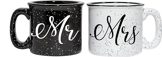 Couples Camping Ceramic Coffee Mug Set