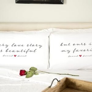 Couples' Pillow Cases - Love Story Design