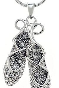 Crystal Ballerina Slippers Necklace - 18