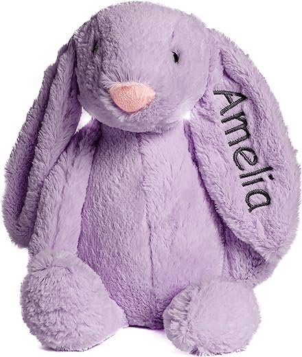 Custom Embroidered Plush Bunny - Personalized Gift
