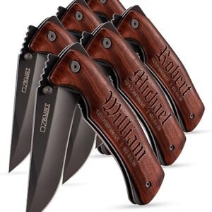Custom Engraved Pocket Knives - Groomsman Gifts