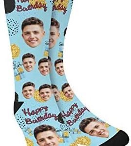 Custom Face Print Birthday Socks