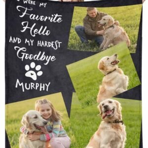 Custom Memorial Dog Lover Blanket