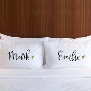 Custom Name Pillowcases for Couples