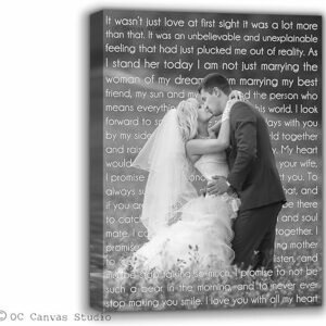 Custom Wedding Photo Canvas Print